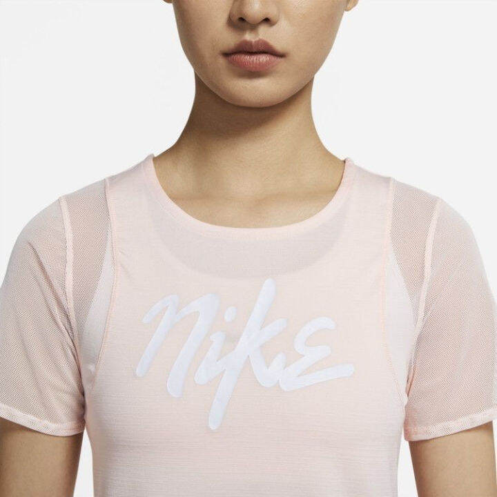 เสื้อวิ่งnikeของแท้-รุ่น-runway-womens-running-shirt-cj2186-664