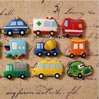 ♟♙◘ 5Pcs Creative Cartoon Car Fridge Magnets for Kids Small Size Silicon Gel Magnetic Fridge Magnet Animal Magnets