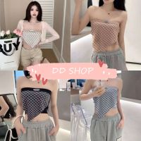 DD SHOPพร้อมส่ง6098 เสื้อเกาะแกไหมพรม ลายBWทุกเท่ กำลังมากแรง