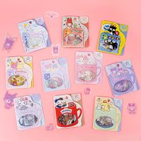 ✢ Kawaii Sanrio Sticker My Melody Kuromi Cinnamoroll PVC Handbook Material Sticker Pack Waterproof DIY Decorative Sticker