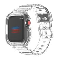 SmartPhonemall For Apple Watch Ultra 49mm Armor Integrated TPU Watch Band(Transparent)