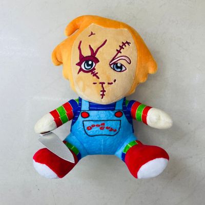 Chucky ตุ๊กตายัดไส้คอสเพลย์เด็กเล่น Kawaii สยองขวัญฮาโลวีน Chucky ของเล่นตุ๊กตาโซฟาหมอน