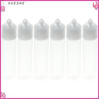 XUESHE 6Pcs พร้อมหมวกกันเด็ก ว่างเปล่า Squeezable 2oz คะ ขวดพลาสติก60มล. ขวดหยดขวด หยดขวดน้ำ ตู้คอนเทนเนอร์จ่าย