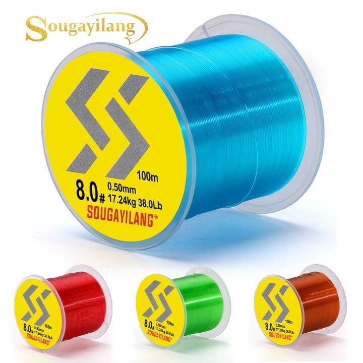 sougayilang-เบ็ดตกปลาเดี่ยวสายไนลอนตกปลายาว100เมตร-7-38lb-ตกปลาน้ำจืด-น้ำเค็ม0-14มม-ถึง0-50มม