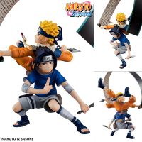 Figure ฟิกเกอร์ G.E.M Series จากการ์ตูนเรื่อง Naruto Shippuden นินจาจอมคาถา โอ้โฮเฮะ นารูโตะ ชิปปุเดง ตำนานวายุสลาตัน Naruto Uzumaki &amp; Uchiha Sasuke อุซึมากิ นารูโต กับ อุจิวะ ซาสึเกะ จิ้งจอกเก้าหาง เนตรวงแหวน โมเดล การ์ตูน Complete Figure Model Cartoon