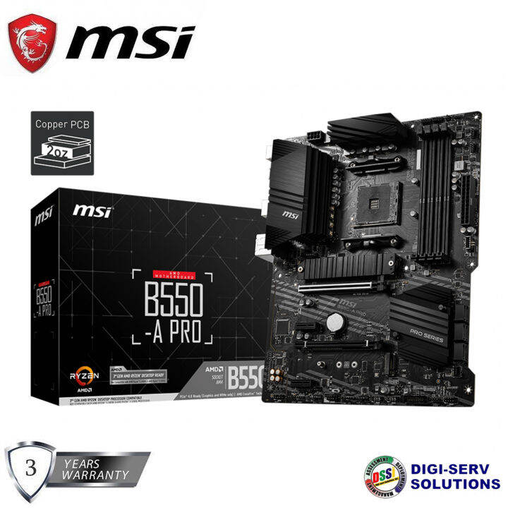 MSi B550A PRO Gaming Motherboard with DDR4 Boost, Lightning Gen4