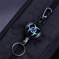 1PC Resilience Wire Rope Keychain Elastic Recoil Sporty Keyring for Men Outdoor Anti Lost Multifunctional Waist Buckle Key Chain Key Chains