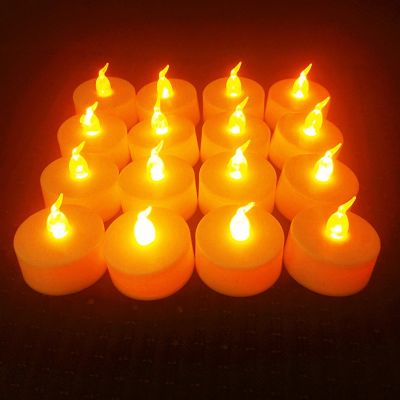6Pcs Battery Operated LED Tea Lights Candles Flameless Flickering Weeding Decor Led Candles with Flickering Flame Candle Jar
