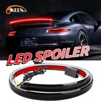 Car Spoiler Tail Lights Universal Carbon Fiber Led Taillights Auto Driving Brake Turn Signal Rear Lamp Car Accessories 12V