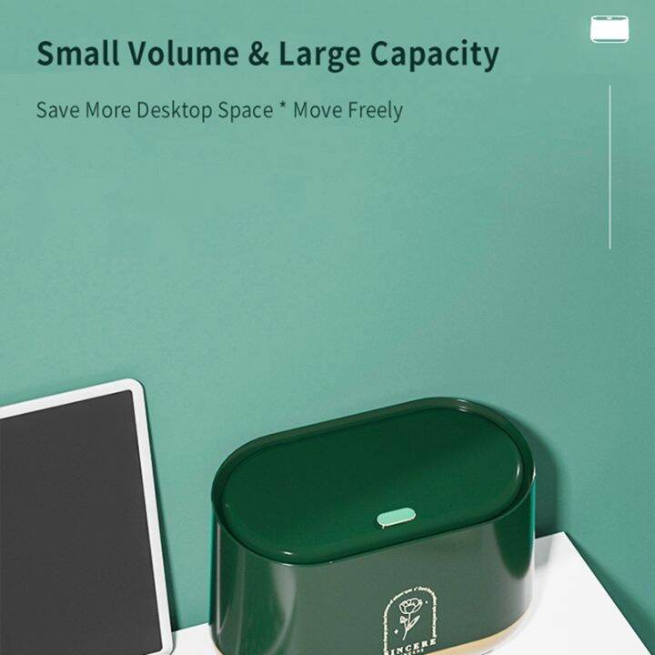 office-dressing-table-trash-can-desk-desktop-mini-bin-garbage-basket-bucket-room-small-narrow-lid-dustbin-wastebasket