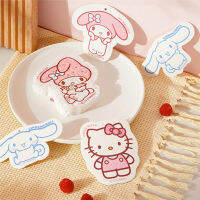 Sanrio อุปกรณ์น้ำยาล้างจานหม้อถ้วยน้ำแบบบีบอัด3ชิ้นสำหรับห้องครัวฟองน้ำเนื้อไม้