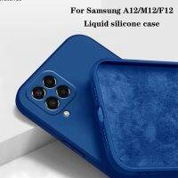 Funda Square Phone Case for Samsung Galaxy A12 A125 M12 F12 4G 5G Liquid Silicone Fundas Camera Protective Back Cover Case Phone Cases