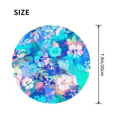 Hot Hawaiian Tropical Floral Mouse Pad Washable Computer Gaming Mouse Pad Non-Slip Base Desk Mat For Gamer Office Home 2 PCS