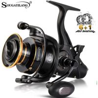 ZZOOI Sougayilang Carp Fishing Reel 6+1BB 4.7/5.5:1 Gear Ratio Max Drag 10kg Spinning Reel with Free Gift Line for Saltwater Pesca