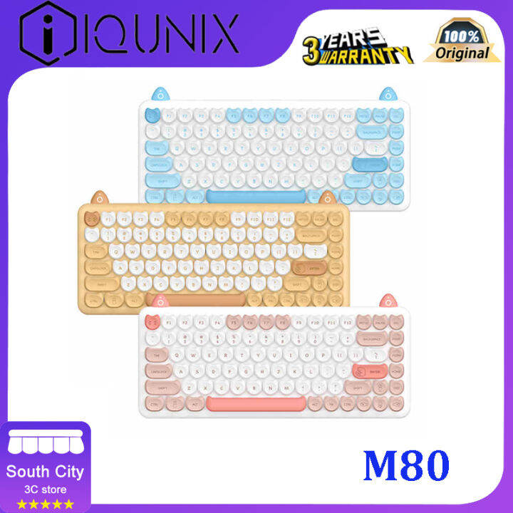 IQUNIX M80 Cat Mechanical Keyboard Wireless Bluetooth iPad Note Office