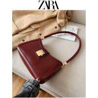 ฮูดดี้♂Zaraerno สีแดงหญิงแต่งงานกระเป๋า2022ใหม่ใบเบิกกระเป๋าสะพายแฟชั่น Alar Baguette ก้อนเนื้อเจ้าสาว