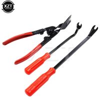 3pcs/Set Auto Fastener Pliers Car Door Panel Remover Clip Trim Auto Puller Tool Retaining Clip Remover Pry Bar Tool Nylon Bag