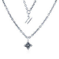 ake ake The Rituals Star Cross Necklace 45-50 cm สร้อยคอเงินแท้ 925 ทำมือแฮนด์เมด พร้อมจี้ Rituals Star Cross ลายโซ่คลาสสิกชุบไวท์โกลด์