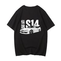 Mens Large T-shirt Initial D T Japanese Car Legend S14 Manga Jdm Cotton Tees Black Classic 4XL/5XL/6XL