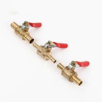 ✠ஐ 4mm 5mm 6mm 8mm 10mm 12mm 14mm 16mm 19mm Hose Barb Two Way Brass Pneumatic Shut Off Ball Valve Pipe Fitting Connector