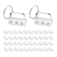 40 Piece Key Ring Hardware Keychain Bracelet Hardware with Lanyard Key Ring