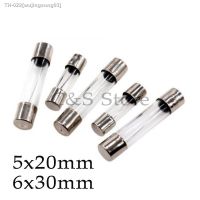 ◘✾ 10pcs 5x20mm 6x30mm Fast Blow Glass Tube Fuses 5x20 6x30mm 250V 0.5 1 2 3 4 5 6 8 10 15 20 25 30 A AMP Fuse 5x20 6x30