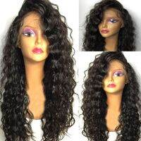 Black Long Curly Lace Wigs with Baby Hair for Women 13x4 kinky Curly Hair Synthetic Lace Front Wigs Heat Resistant Fiber ของขวัญ ของขวัญ