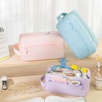 【CC】❉  Angoo Color 3 Compartment Storage for Stationery School F7486