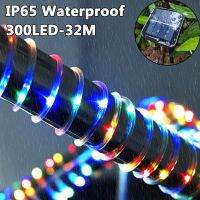 1 2Pack Solar Led Light Outdoor Garden Christmas Decoration Garland Xmas Solar Rope String Light Fairy Strip 32m/22m/12m/7m