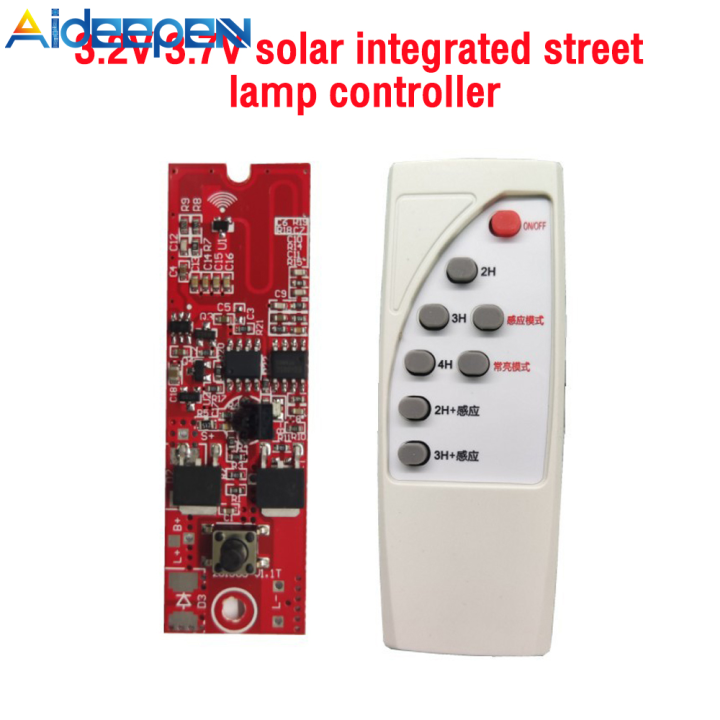 Aideepen 3.2V/3.7V Solar Lamp Circuit Board Remote Control Street Lamp Controller Module for
