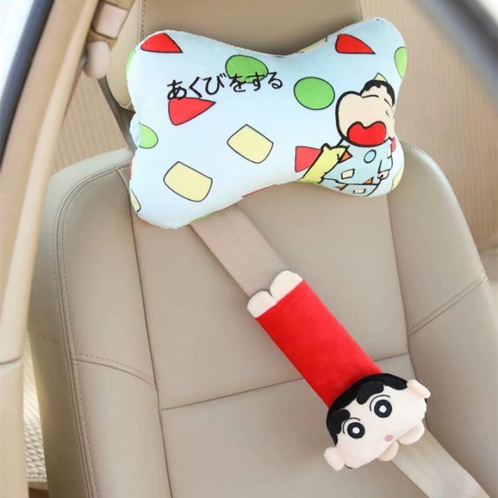 ready-stock-หมอนรองศีรษะรถยนต์เครยอนชินจังน่ารักหมอนรองคอเบาะรองนั่งในรถคู่