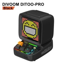 พร้อมส่งจาก กทม สีดำ Black Divoom Ditoo Pro Pixel Art Game Portable Bluetooth Speaker With 16 X 16 LED App จัดโต๊ะคอมพ์