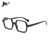 JM Spring Hinge Square Anti Blue Light Reading Glasses Men Women Diopter Magnifier Presbyopic Glasses 1 to 4