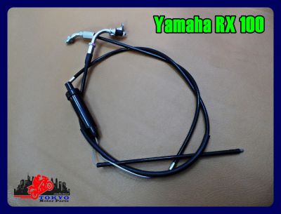 YAMAHA RX100 THROTTLE CABLE SET ( L. 117 cm.) "HIGH QUALITY" // สายเร่งชุด "สีดำ" RX100 (ยาว 117 ซม.) สินค้าคุณภาพดี