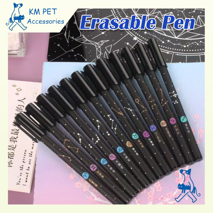 12pcs/Box Constellation pen Black ink Erasable Gel Pen | Lazada PH