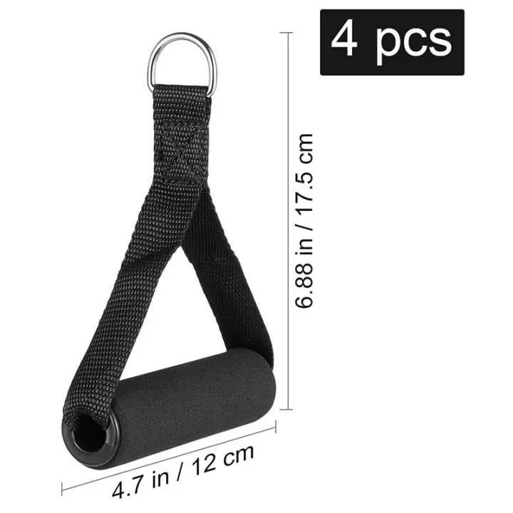 black-resistance-band-handle-rope-bar-attachment-handlebar-station-fitness-tricep-exercise-gym-training-accessories