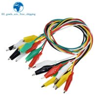TZT 10PCS Alligator Clips 50CM Electrical DIY Test Leads Alligator Double ended Crocodile Clips Roach Clip Test Jumper Wire