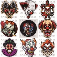 【CC】 10 and Acrobatic Clowns Stickers Car Accessories Motorcycle Decals Cover Scratches Products Sticker