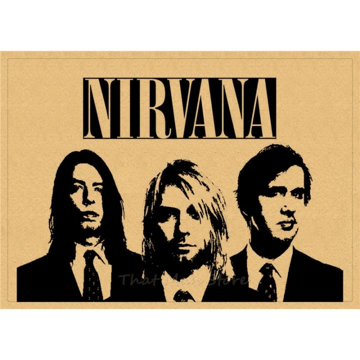 vintage-poster-nirvana-kurt-cobain-dormitory-kraft-rock-orchestra-decorative-painting-poster