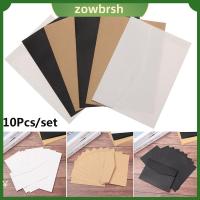 ZOWBRSH 10Pcs วินเทจ สไตล์ยุโรป เครื่องเขียน เครื่องใช้สำนักงาน ซองคราฟท์ การ์ดอวยพร กระดาษคราฟท์ คำเชิญงานแต่งงาน