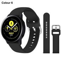 แถบซิลิโคน20มม. 22มม. สำหรับ Samsung Galaxy Watch Active 2 Watch 3 45มม. 42มม. สายนาฬิกา S3เกียร์สายนาฬิกาข้อมือสำหรับ Apple Watch สำหรับ Amazfit Bip