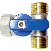 มินิบอลวาล์ว PP MFM 1/2 นิ้ว สีฟ้า MINI BALL VALVE PP MFM 1/2" BRASS