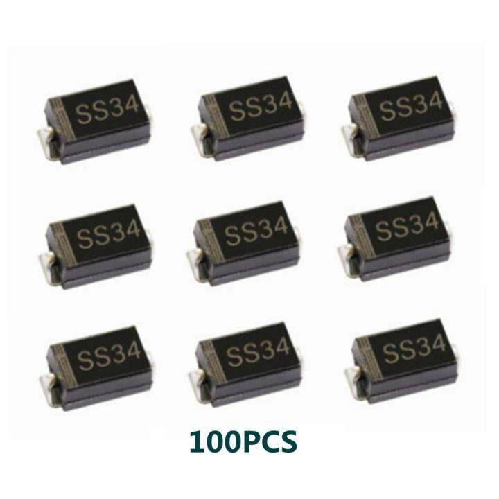 simhoa-ss34-sma-ไดโอดชอตต์กี้1n5822อิเล็กทรอนิกส์100ชิ้น3a-40v