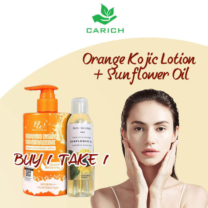(BUY 1 TAKE 1) DW Orange Kojic Body Moisturizing Whitening Brighten Sun