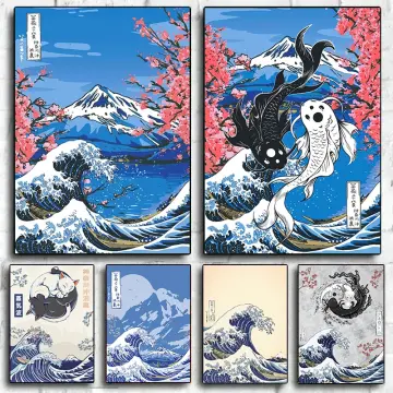 The Great Wave Poster - Kanagawa Wave Wall Art of Hokusai, Japanese Poster  , Canvas Prints & Wall Art Wave, Japanese Poster for Home Decor & Office  Decor, Seascape Artwork & Great