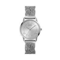 นาฬิกาข้อมือผู้หญิง GUESS Silver Braided Mesh Bracelet Ladies Watch W1143L1