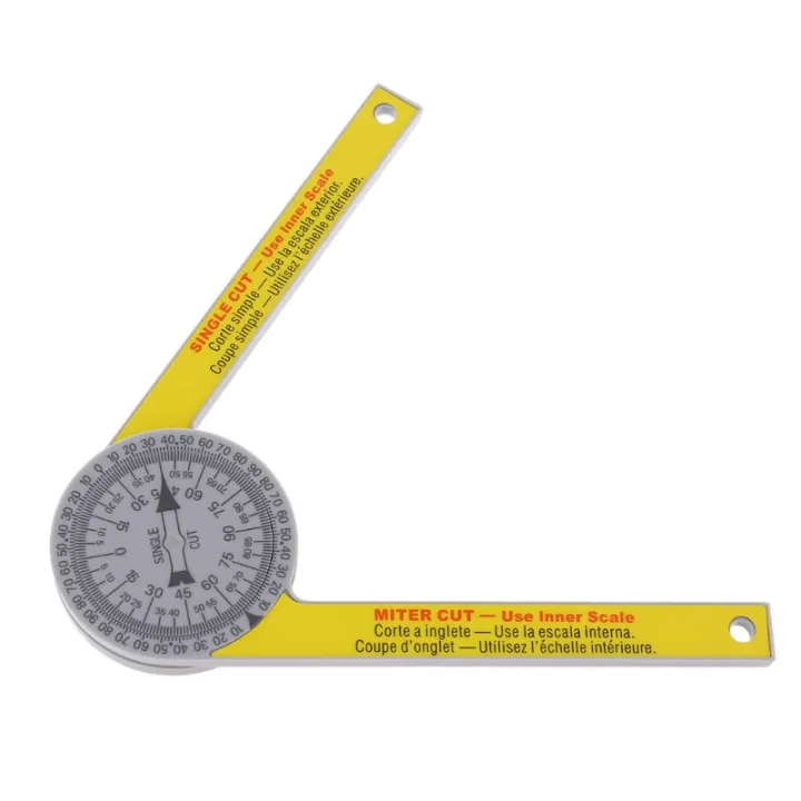 7 "Mitre Saw Protractor พร้อม Single Cut Mitre Cut Scriber สำหรับช่าง
