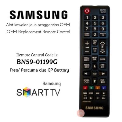 Samsung Smart LED OEM Replacement Remote Control (BN59-01199G)