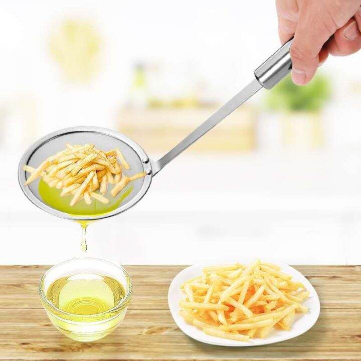 🇲🇾🐼 304 stainless steel kitchen oil filter spoon 10cm 隔油勺 Lazada
