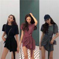 ซื้อวันนี้จัดส่งฟรี พร้อมส่ง020มินิเดรสผูกไขว้หน้า Mini dress  ลดทันที 30%